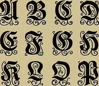 An illustration from Hauptprobe in gedrängter form der Bauerschen Giesserei, Frankfurt am Main: Filialen in Barcelona und Madrid, A. Numrich & Co. in Leipzig (1900)