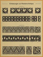 An illustration from Hauptprobe in gedrängter form der Bauerschen Giesserei, Frankfurt am Main: Filialen in Barcelona und Madrid, A. Numrich & Co. in Leipzig (1900)