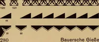 Picture 175 of 192 from Hauptprobe in gedrängter form der Bauerschen Giesserei, Frankfurt am Main: Filialen in Barcelona und Madrid, A. Numrich & Co. in Leipzig (1900), leaf 288