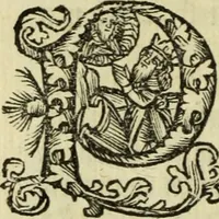 An illustration from Hec est noua queda[m] singular[is] at[que] rara legenda ed alijs sex lege[n]dis collecta et perfecta tractans de origine, et vite, ordine, de conuersione, ac magistrali disputatione, ast de passione, morte, [&] miraculis generose regine, necnon gloriose virginis et martiris sancte Katherine, ciuis quo[que] olim erat vrbis Alexandrine (1500)