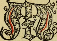 An illustration from Hec est noua queda[m] singular[is] at[que] rara legenda ed alijs sex lege[n]dis collecta et perfecta tractans de origine, et vite, ordine, de conuersione, ac magistrali disputatione, ast de passione, morte, [&] miraculis generose regine, necnon gloriose virginis et martiris sancte Katherine, ciuis quo[que] olim erat vrbis Alexandrine (1500)