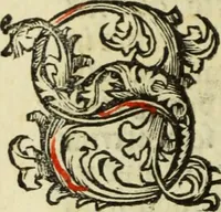 An illustration from Hec est noua queda[m] singular[is] at[que] rara legenda ed alijs sex lege[n]dis collecta et perfecta tractans de origine, et vite, ordine, de conuersione, ac magistrali disputatione, ast de passione, morte, [&] miraculis generose regine, necnon gloriose virginis et martiris sancte Katherine, ciuis quo[que] olim erat vrbis Alexandrine (1500)