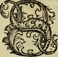 An illustration from Hec est noua queda[m] singular[is] at[que] rara legenda ed alijs sex lege[n]dis collecta et perfecta tractans de origine, et vite, ordine, de conuersione, ac magistrali disputatione, ast de passione, morte, [&] miraculis generose regine, necnon gloriose virginis et martiris sancte Katherine, ciuis quo[que] olim erat vrbis Alexandrine (1500)