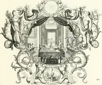 An illustration from Heilige Augen- und Gemüths-Lust : vorstellend, alle sonn- fest- und feyrtägliche nicht nur Evangelien, sondern auch Epistelen und Lectionen, jene historisch : diese auch emblemmatisch, und mit curieusen Einfassungen : in vielen Kupffer-Stücken von frembder und gantz neuer Invention : so wohl zur Kunst-Ubung als Unterhaltung Gottseeliger Betrachtungen, wie auch Vermehrung der Kupffer-Bibelen und Ausszierung aller christlichen Postillen dienlich (1706)