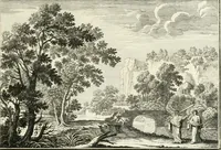 An illustration from Heilige Augen- und Gemüths-Lust : vorstellend, alle sonn- fest- und feyrtägliche nicht nur Evangelien, sondern auch Epistelen und Lectionen, jene historisch : diese auch emblemmatisch, und mit curieusen Einfassungen : in vielen Kupffer-Stücken von frembder und gantz neuer Invention : so wohl zur Kunst-Ubung als Unterhaltung Gottseeliger Betrachtungen, wie auch Vermehrung der Kupffer-Bibelen und Ausszierung aller christlichen Postillen dienlich (1706)