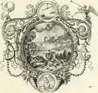 An illustration from Heilige Augen- und Gemüths-Lust : vorstellend, alle sonn- fest- und feyrtägliche nicht nur Evangelien, sondern auch Epistelen und Lectionen, jene historisch : diese auch emblemmatisch, und mit curieusen Einfassungen : in vielen Kupffer-Stücken von frembder und gantz neuer Invention : so wohl zur Kunst-Ubung als Unterhaltung Gottseeliger Betrachtungen, wie auch Vermehrung der Kupffer-Bibelen und Ausszierung aller christlichen Postillen dienlich (1706)