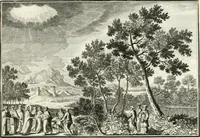 An illustration from Heilige Augen- und Gemüths-Lust : vorstellend, alle sonn- fest- und feyrtägliche nicht nur Evangelien, sondern auch Epistelen und Lectionen, jene historisch : diese auch emblemmatisch, und mit curieusen Einfassungen : in vielen Kupffer-Stücken von frembder und gantz neuer Invention : so wohl zur Kunst-Ubung als Unterhaltung Gottseeliger Betrachtungen, wie auch Vermehrung der Kupffer-Bibelen und Ausszierung aller christlichen Postillen dienlich (1706)