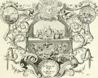 An illustration from Heilige Augen- und Gemüths-Lust : vorstellend, alle sonn- fest- und feyrtägliche nicht nur Evangelien, sondern auch Epistelen und Lectionen, jene historisch : diese auch emblemmatisch, und mit curieusen Einfassungen : in vielen Kupffer-Stücken von frembder und gantz neuer Invention : so wohl zur Kunst-Ubung als Unterhaltung Gottseeliger Betrachtungen, wie auch Vermehrung der Kupffer-Bibelen und Ausszierung aller christlichen Postillen dienlich (1706)