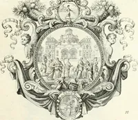 An illustration from Heilige Augen- und Gemüths-Lust : vorstellend, alle sonn- fest- und feyrtägliche nicht nur Evangelien, sondern auch Epistelen und Lectionen, jene historisch : diese auch emblemmatisch, und mit curieusen Einfassungen : in vielen Kupffer-Stücken von frembder und gantz neuer Invention : so wohl zur Kunst-Ubung als Unterhaltung Gottseeliger Betrachtungen, wie auch Vermehrung der Kupffer-Bibelen und Ausszierung aller christlichen Postillen dienlich (1706)