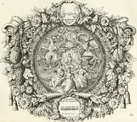 Picture 128 of 249 from Heilige Augen- und Gemüths-Lust : vorstellend, alle sonn- fest- und feyrtägliche nicht nur Evangelien, sondern auch Epistelen und Lectionen, jene historisch : diese auch emblemmatisch, und mit curieusen Einfassungen : in vielen Kupffer-Stücken von frembder und gantz neuer Invention : so wohl zur Kunst-Ubung als Unterhaltung Gottseeliger Betrachtungen, wie auch Vermehrung der Kupffer-Bibelen und Ausszierung aller christlichen Postillen dienlich (1706), leaf 136