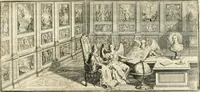 An illustration from Heilige Augen- und Gemüths-Lust : vorstellend, alle sonn- fest- und feyrtägliche nicht nur Evangelien, sondern auch Epistelen und Lectionen, jene historisch : diese auch emblemmatisch, und mit curieusen Einfassungen : in vielen Kupffer-Stücken von frembder und gantz neuer Invention : so wohl zur Kunst-Ubung als Unterhaltung Gottseeliger Betrachtungen, wie auch Vermehrung der Kupffer-Bibelen und Ausszierung aller christlichen Postillen dienlich (1706)