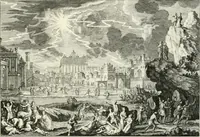 Picture 143 of 249 from Heilige Augen- und Gemüths-Lust : vorstellend, alle sonn- fest- und feyrtägliche nicht nur Evangelien, sondern auch Epistelen und Lectionen, jene historisch : diese auch emblemmatisch, und mit curieusen Einfassungen : in vielen Kupffer-Stücken von frembder und gantz neuer Invention : so wohl zur Kunst-Ubung als Unterhaltung Gottseeliger Betrachtungen, wie auch Vermehrung der Kupffer-Bibelen und Ausszierung aller christlichen Postillen dienlich (1706), leaf 152