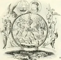 An illustration from Heilige Augen- und Gemüths-Lust : vorstellend, alle sonn- fest- und feyrtägliche nicht nur Evangelien, sondern auch Epistelen und Lectionen, jene historisch : diese auch emblemmatisch, und mit curieusen Einfassungen : in vielen Kupffer-Stücken von frembder und gantz neuer Invention : so wohl zur Kunst-Ubung als Unterhaltung Gottseeliger Betrachtungen, wie auch Vermehrung der Kupffer-Bibelen und Ausszierung aller christlichen Postillen dienlich (1706)