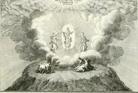 An illustration from Heilige Augen- und Gemüths-Lust : vorstellend, alle sonn- fest- und feyrtägliche nicht nur Evangelien, sondern auch Epistelen und Lectionen, jene historisch : diese auch emblemmatisch, und mit curieusen Einfassungen : in vielen Kupffer-Stücken von frembder und gantz neuer Invention : so wohl zur Kunst-Ubung als Unterhaltung Gottseeliger Betrachtungen, wie auch Vermehrung der Kupffer-Bibelen und Ausszierung aller christlichen Postillen dienlich (1706)