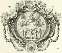 An illustration from Heilige Augen- und Gemüths-Lust : vorstellend, alle sonn- fest- und feyrtägliche nicht nur Evangelien, sondern auch Epistelen und Lectionen, jene historisch : diese auch emblemmatisch, und mit curieusen Einfassungen : in vielen Kupffer-Stücken von frembder und gantz neuer Invention : so wohl zur Kunst-Ubung als Unterhaltung Gottseeliger Betrachtungen, wie auch Vermehrung der Kupffer-Bibelen und Ausszierung aller christlichen Postillen dienlich (1706)