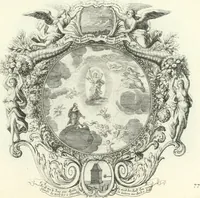 An illustration from Heilige Augen- und Gemüths-Lust : vorstellend, alle sonn- fest- und feyrtägliche nicht nur Evangelien, sondern auch Epistelen und Lectionen, jene historisch : diese auch emblemmatisch, und mit curieusen Einfassungen : in vielen Kupffer-Stücken von frembder und gantz neuer Invention : so wohl zur Kunst-Ubung als Unterhaltung Gottseeliger Betrachtungen, wie auch Vermehrung der Kupffer-Bibelen und Ausszierung aller christlichen Postillen dienlich (1706)