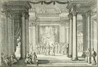 An illustration from Heilige Augen- und Gemüths-Lust : vorstellend, alle sonn- fest- und feyrtägliche nicht nur Evangelien, sondern auch Epistelen und Lectionen, jene historisch : diese auch emblemmatisch, und mit curieusen Einfassungen : in vielen Kupffer-Stücken von frembder und gantz neuer Invention : so wohl zur Kunst-Ubung als Unterhaltung Gottseeliger Betrachtungen, wie auch Vermehrung der Kupffer-Bibelen und Ausszierung aller christlichen Postillen dienlich (1706)