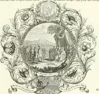 An illustration from Heilige Augen- und Gemüths-Lust : vorstellend, alle sonn- fest- und feyrtägliche nicht nur Evangelien, sondern auch Epistelen und Lectionen, jene historisch : diese auch emblemmatisch, und mit curieusen Einfassungen : in vielen Kupffer-Stücken von frembder und gantz neuer Invention : so wohl zur Kunst-Ubung als Unterhaltung Gottseeliger Betrachtungen, wie auch Vermehrung der Kupffer-Bibelen und Ausszierung aller christlichen Postillen dienlich (1706)