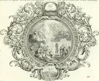 An illustration from Heilige Augen- und Gemüths-Lust : vorstellend, alle sonn- fest- und feyrtägliche nicht nur Evangelien, sondern auch Epistelen und Lectionen, jene historisch : diese auch emblemmatisch, und mit curieusen Einfassungen : in vielen Kupffer-Stücken von frembder und gantz neuer Invention : so wohl zur Kunst-Ubung als Unterhaltung Gottseeliger Betrachtungen, wie auch Vermehrung der Kupffer-Bibelen und Ausszierung aller christlichen Postillen dienlich (1706)