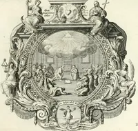 Picture 12 of 249 from Heilige Augen- und Gemüths-Lust : vorstellend, alle sonn- fest- und feyrtägliche nicht nur Evangelien, sondern auch Epistelen und Lectionen, jene historisch : diese auch emblemmatisch, und mit curieusen Einfassungen : in vielen Kupffer-Stücken von frembder und gantz neuer Invention : so wohl zur Kunst-Ubung als Unterhaltung Gottseeliger Betrachtungen, wie auch Vermehrung der Kupffer-Bibelen und Ausszierung aller christlichen Postillen dienlich (1706), leaf 20