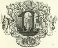 An illustration from Heilige Augen- und Gemüths-Lust : vorstellend, alle sonn- fest- und feyrtägliche nicht nur Evangelien, sondern auch Epistelen und Lectionen, jene historisch : diese auch emblemmatisch, und mit curieusen Einfassungen : in vielen Kupffer-Stücken von frembder und gantz neuer Invention : so wohl zur Kunst-Ubung als Unterhaltung Gottseeliger Betrachtungen, wie auch Vermehrung der Kupffer-Bibelen und Ausszierung aller christlichen Postillen dienlich (1706)