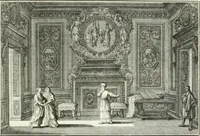 An illustration from Heilige Augen- und Gemüths-Lust : vorstellend, alle sonn- fest- und feyrtägliche nicht nur Evangelien, sondern auch Epistelen und Lectionen, jene historisch : diese auch emblemmatisch, und mit curieusen Einfassungen : in vielen Kupffer-Stücken von frembder und gantz neuer Invention : so wohl zur Kunst-Ubung als Unterhaltung Gottseeliger Betrachtungen, wie auch Vermehrung der Kupffer-Bibelen und Ausszierung aller christlichen Postillen dienlich (1706)