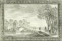 An illustration from Heilige Augen- und Gemüths-Lust : vorstellend, alle sonn- fest- und feyrtägliche nicht nur Evangelien, sondern auch Epistelen und Lectionen, jene historisch : diese auch emblemmatisch, und mit curieusen Einfassungen : in vielen Kupffer-Stücken von frembder und gantz neuer Invention : so wohl zur Kunst-Ubung als Unterhaltung Gottseeliger Betrachtungen, wie auch Vermehrung der Kupffer-Bibelen und Ausszierung aller christlichen Postillen dienlich (1706)