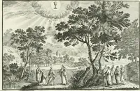Picture 207 of 249 from Heilige Augen- und Gemüths-Lust : vorstellend, alle sonn- fest- und feyrtägliche nicht nur Evangelien, sondern auch Epistelen und Lectionen, jene historisch : diese auch emblemmatisch, und mit curieusen Einfassungen : in vielen Kupffer-Stücken von frembder und gantz neuer Invention : so wohl zur Kunst-Ubung als Unterhaltung Gottseeliger Betrachtungen, wie auch Vermehrung der Kupffer-Bibelen und Ausszierung aller christlichen Postillen dienlich (1706), leaf 218