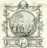 An illustration from Heilige Augen- und Gemüths-Lust : vorstellend, alle sonn- fest- und feyrtägliche nicht nur Evangelien, sondern auch Epistelen und Lectionen, jene historisch : diese auch emblemmatisch, und mit curieusen Einfassungen : in vielen Kupffer-Stücken von frembder und gantz neuer Invention : so wohl zur Kunst-Ubung als Unterhaltung Gottseeliger Betrachtungen, wie auch Vermehrung der Kupffer-Bibelen und Ausszierung aller christlichen Postillen dienlich (1706)