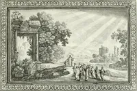 Picture 227 of 249 from Heilige Augen- und Gemüths-Lust : vorstellend, alle sonn- fest- und feyrtägliche nicht nur Evangelien, sondern auch Epistelen und Lectionen, jene historisch : diese auch emblemmatisch, und mit curieusen Einfassungen : in vielen Kupffer-Stücken von frembder und gantz neuer Invention : so wohl zur Kunst-Ubung als Unterhaltung Gottseeliger Betrachtungen, wie auch Vermehrung der Kupffer-Bibelen und Ausszierung aller christlichen Postillen dienlich (1706), leaf 238
