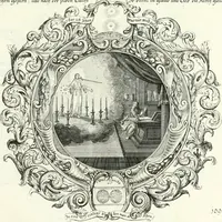 An illustration from Heilige Augen- und Gemüths-Lust : vorstellend, alle sonn- fest- und feyrtägliche nicht nur Evangelien, sondern auch Epistelen und Lectionen, jene historisch : diese auch emblemmatisch, und mit curieusen Einfassungen : in vielen Kupffer-Stücken von frembder und gantz neuer Invention : so wohl zur Kunst-Ubung als Unterhaltung Gottseeliger Betrachtungen, wie auch Vermehrung der Kupffer-Bibelen und Ausszierung aller christlichen Postillen dienlich (1706)