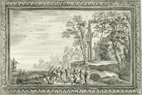 Picture 233 of 249 from Heilige Augen- und Gemüths-Lust : vorstellend, alle sonn- fest- und feyrtägliche nicht nur Evangelien, sondern auch Epistelen und Lectionen, jene historisch : diese auch emblemmatisch, und mit curieusen Einfassungen : in vielen Kupffer-Stücken von frembder und gantz neuer Invention : so wohl zur Kunst-Ubung als Unterhaltung Gottseeliger Betrachtungen, wie auch Vermehrung der Kupffer-Bibelen und Ausszierung aller christlichen Postillen dienlich (1706), leaf 244