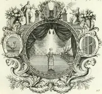 An illustration from Heilige Augen- und Gemüths-Lust : vorstellend, alle sonn- fest- und feyrtägliche nicht nur Evangelien, sondern auch Epistelen und Lectionen, jene historisch : diese auch emblemmatisch, und mit curieusen Einfassungen : in vielen Kupffer-Stücken von frembder und gantz neuer Invention : so wohl zur Kunst-Ubung als Unterhaltung Gottseeliger Betrachtungen, wie auch Vermehrung der Kupffer-Bibelen und Ausszierung aller christlichen Postillen dienlich (1706)