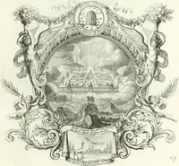 An illustration from Heilige Augen- und Gemüths-Lust : vorstellend, alle sonn- fest- und feyrtägliche nicht nur Evangelien, sondern auch Epistelen und Lectionen, jene historisch : diese auch emblemmatisch, und mit curieusen Einfassungen : in vielen Kupffer-Stücken von frembder und gantz neuer Invention : so wohl zur Kunst-Ubung als Unterhaltung Gottseeliger Betrachtungen, wie auch Vermehrung der Kupffer-Bibelen und Ausszierung aller christlichen Postillen dienlich (1706)
