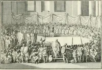 An illustration from Heilige Augen- und Gemüths-Lust : vorstellend, alle sonn- fest- und feyrtägliche nicht nur Evangelien, sondern auch Epistelen und Lectionen, jene historisch : diese auch emblemmatisch, und mit curieusen Einfassungen : in vielen Kupffer-Stücken von frembder und gantz neuer Invention : so wohl zur Kunst-Ubung als Unterhaltung Gottseeliger Betrachtungen, wie auch Vermehrung der Kupffer-Bibelen und Ausszierung aller christlichen Postillen dienlich (1706)