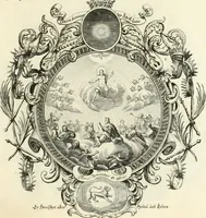 An illustration from Heilige Augen- und Gemüths-Lust : vorstellend, alle sonn- fest- und feyrtägliche nicht nur Evangelien, sondern auch Epistelen und Lectionen, jene historisch : diese auch emblemmatisch, und mit curieusen Einfassungen : in vielen Kupffer-Stücken von frembder und gantz neuer Invention : so wohl zur Kunst-Ubung als Unterhaltung Gottseeliger Betrachtungen, wie auch Vermehrung der Kupffer-Bibelen und Ausszierung aller christlichen Postillen dienlich (1706)