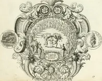 Picture 42 of 249 from Heilige Augen- und Gemüths-Lust : vorstellend, alle sonn- fest- und feyrtägliche nicht nur Evangelien, sondern auch Epistelen und Lectionen, jene historisch : diese auch emblemmatisch, und mit curieusen Einfassungen : in vielen Kupffer-Stücken von frembder und gantz neuer Invention : so wohl zur Kunst-Ubung als Unterhaltung Gottseeliger Betrachtungen, wie auch Vermehrung der Kupffer-Bibelen und Ausszierung aller christlichen Postillen dienlich (1706), leaf 50