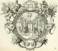 An illustration from Heilige Augen- und Gemüths-Lust : vorstellend, alle sonn- fest- und feyrtägliche nicht nur Evangelien, sondern auch Epistelen und Lectionen, jene historisch : diese auch emblemmatisch, und mit curieusen Einfassungen : in vielen Kupffer-Stücken von frembder und gantz neuer Invention : so wohl zur Kunst-Ubung als Unterhaltung Gottseeliger Betrachtungen, wie auch Vermehrung der Kupffer-Bibelen und Ausszierung aller christlichen Postillen dienlich (1706)