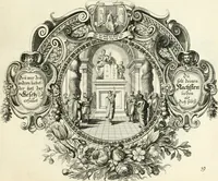 Picture 46 of 249 from Heilige Augen- und Gemüths-Lust : vorstellend, alle sonn- fest- und feyrtägliche nicht nur Evangelien, sondern auch Epistelen und Lectionen, jene historisch : diese auch emblemmatisch, und mit curieusen Einfassungen : in vielen Kupffer-Stücken von frembder und gantz neuer Invention : so wohl zur Kunst-Ubung als Unterhaltung Gottseeliger Betrachtungen, wie auch Vermehrung der Kupffer-Bibelen und Ausszierung aller christlichen Postillen dienlich (1706), leaf 54