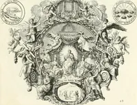 An illustration from Heilige Augen- und Gemüths-Lust : vorstellend, alle sonn- fest- und feyrtägliche nicht nur Evangelien, sondern auch Epistelen und Lectionen, jene historisch : diese auch emblemmatisch, und mit curieusen Einfassungen : in vielen Kupffer-Stücken von frembder und gantz neuer Invention : so wohl zur Kunst-Ubung als Unterhaltung Gottseeliger Betrachtungen, wie auch Vermehrung der Kupffer-Bibelen und Ausszierung aller christlichen Postillen dienlich (1706)