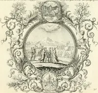 Picture 58 of 249 from Heilige Augen- und Gemüths-Lust : vorstellend, alle sonn- fest- und feyrtägliche nicht nur Evangelien, sondern auch Epistelen und Lectionen, jene historisch : diese auch emblemmatisch, und mit curieusen Einfassungen : in vielen Kupffer-Stücken von frembder und gantz neuer Invention : so wohl zur Kunst-Ubung als Unterhaltung Gottseeliger Betrachtungen, wie auch Vermehrung der Kupffer-Bibelen und Ausszierung aller christlichen Postillen dienlich (1706), leaf 66