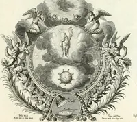 An illustration from Heilige Augen- und Gemüths-Lust : vorstellend, alle sonn- fest- und feyrtägliche nicht nur Evangelien, sondern auch Epistelen und Lectionen, jene historisch : diese auch emblemmatisch, und mit curieusen Einfassungen : in vielen Kupffer-Stücken von frembder und gantz neuer Invention : so wohl zur Kunst-Ubung als Unterhaltung Gottseeliger Betrachtungen, wie auch Vermehrung der Kupffer-Bibelen und Ausszierung aller christlichen Postillen dienlich (1706)