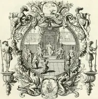 An illustration from Heilige Augen- und Gemüths-Lust : vorstellend, alle sonn- fest- und feyrtägliche nicht nur Evangelien, sondern auch Epistelen und Lectionen, jene historisch : diese auch emblemmatisch, und mit curieusen Einfassungen : in vielen Kupffer-Stücken von frembder und gantz neuer Invention : so wohl zur Kunst-Ubung als Unterhaltung Gottseeliger Betrachtungen, wie auch Vermehrung der Kupffer-Bibelen und Ausszierung aller christlichen Postillen dienlich (1706)