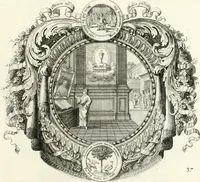 An illustration from Heilige Augen- und Gemüths-Lust : vorstellend, alle sonn- fest- und feyrtägliche nicht nur Evangelien, sondern auch Epistelen und Lectionen, jene historisch : diese auch emblemmatisch, und mit curieusen Einfassungen : in vielen Kupffer-Stücken von frembder und gantz neuer Invention : so wohl zur Kunst-Ubung als Unterhaltung Gottseeliger Betrachtungen, wie auch Vermehrung der Kupffer-Bibelen und Ausszierung aller christlichen Postillen dienlich (1706)