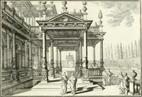 An illustration from Heilige Augen- und Gemüths-Lust : vorstellend, alle sonn- fest- und feyrtägliche nicht nur Evangelien, sondern auch Epistelen und Lectionen, jene historisch : diese auch emblemmatisch, und mit curieusen Einfassungen : in vielen Kupffer-Stücken von frembder und gantz neuer Invention : so wohl zur Kunst-Ubung als Unterhaltung Gottseeliger Betrachtungen, wie auch Vermehrung der Kupffer-Bibelen und Ausszierung aller christlichen Postillen dienlich (1706)