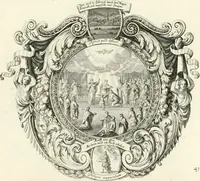 Picture 90 of 249 from Heilige Augen- und Gemüths-Lust : vorstellend, alle sonn- fest- und feyrtägliche nicht nur Evangelien, sondern auch Epistelen und Lectionen, jene historisch : diese auch emblemmatisch, und mit curieusen Einfassungen : in vielen Kupffer-Stücken von frembder und gantz neuer Invention : so wohl zur Kunst-Ubung als Unterhaltung Gottseeliger Betrachtungen, wie auch Vermehrung der Kupffer-Bibelen und Ausszierung aller christlichen Postillen dienlich (1706), leaf 98