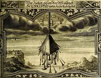 Picture 325 of 344 from Heilig-epistolischer Bericht, Licht, Geleit, und Freud. Das ist : Emblematische Fürstllung der heiligen Sonn- und festtäglichen Episteln; in welcher gründlicher Bericht von den rechten Wort-Verstand ertheilet, dem wahren Christenthum ein helles licht furgetragen, und ein sicheres Geleit mit beigefügten Gebeten und Gesängen zu der himmlischen Freude gezeiget wird (1663), leaf 1028