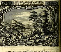Picture 73 of 344 from Heilig-epistolischer Bericht, Licht, Geleit, und Freud. Das ist : Emblematische Fürstllung der heiligen Sonn- und festtäglichen Episteln; in welcher gründlicher Bericht von den rechten Wort-Verstand ertheilet, dem wahren Christenthum ein helles licht furgetragen, und ein sicheres Geleit mit beigefügten Gebeten und Gesängen zu der himmlischen Freude gezeiget wird (1663), leaf 209