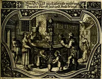 Picture 77 of 344 from Heilig-epistolischer Bericht, Licht, Geleit, und Freud. Das ist : Emblematische Fürstllung der heiligen Sonn- und festtäglichen Episteln; in welcher gründlicher Bericht von den rechten Wort-Verstand ertheilet, dem wahren Christenthum ein helles licht furgetragen, und ein sicheres Geleit mit beigefügten Gebeten und Gesängen zu der himmlischen Freude gezeiget wird (1663), leaf 224