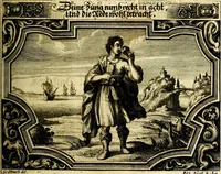 Picture 79 of 344 from Heilig-epistolischer Bericht, Licht, Geleit, und Freud. Das ist : Emblematische Fürstllung der heiligen Sonn- und festtäglichen Episteln; in welcher gründlicher Bericht von den rechten Wort-Verstand ertheilet, dem wahren Christenthum ein helles licht furgetragen, und ein sicheres Geleit mit beigefügten Gebeten und Gesängen zu der himmlischen Freude gezeiget wird (1663), leaf 232
